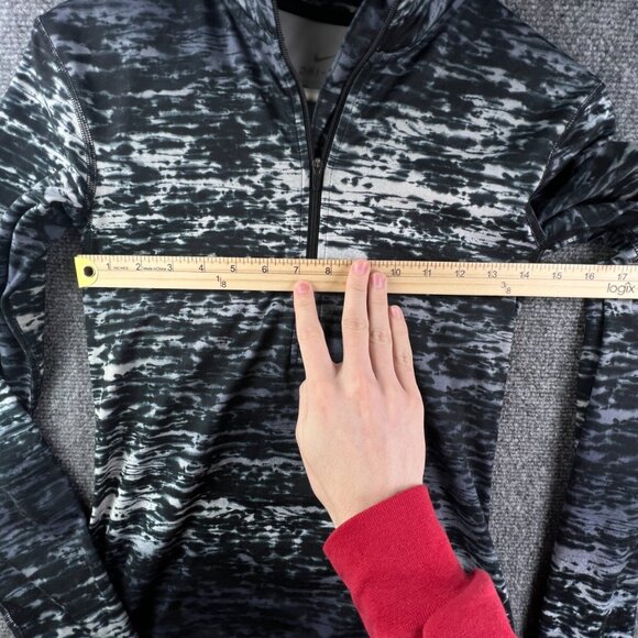 Nike Compression Women's 1/4 Zip Sweatshirt Size Small Abstract Long Sleeve - Picture 4 of 11